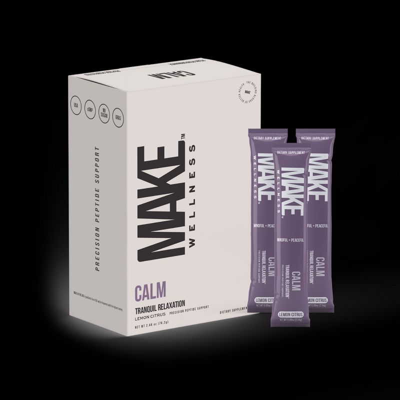 Make Wellness CALM peptide-powered relaxation stick packs · Lemon Citrus